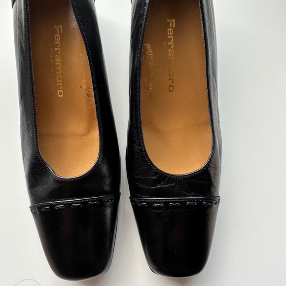 Black Leather Italian Ferramoro Size 36 - Picture 1 of 6